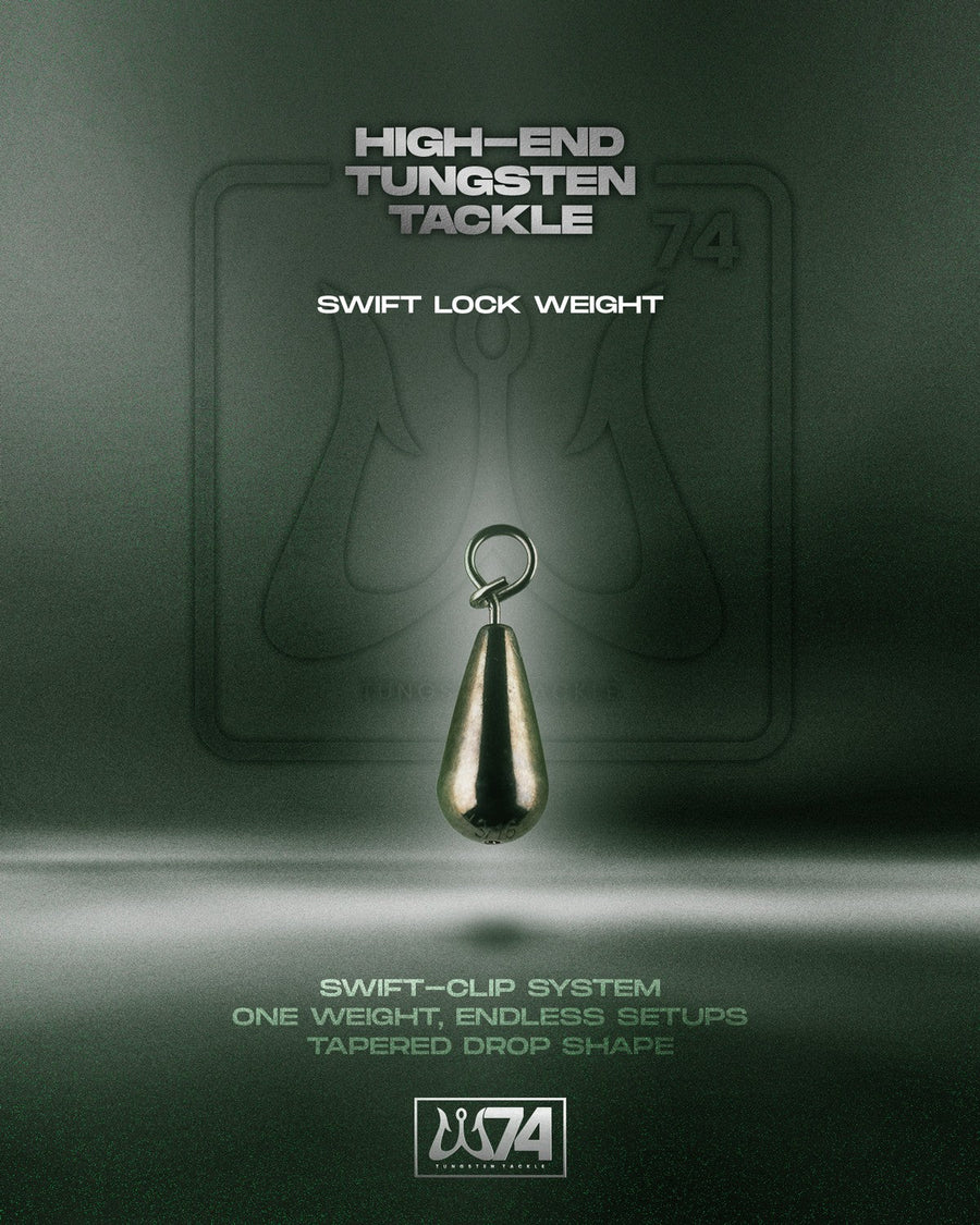 W74 Tungsten Swift Lock Weight voor free rig en finesse rigs