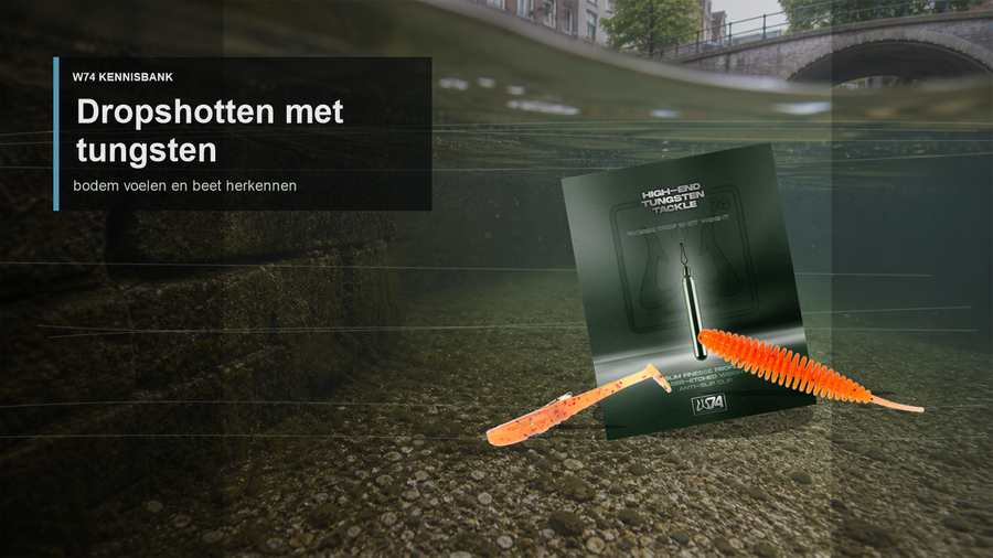 Dropshotten met tungsten voor bodemgevoel en beetregistratie