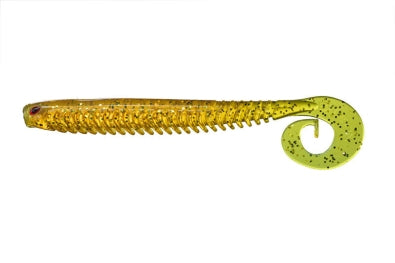 Bite On Rib Worm #28 Caramel Oil 100 mm / 4inch / 5 g