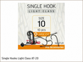 JigHead Single Hooks Light Class AT-20 maat #10, 10 stuks