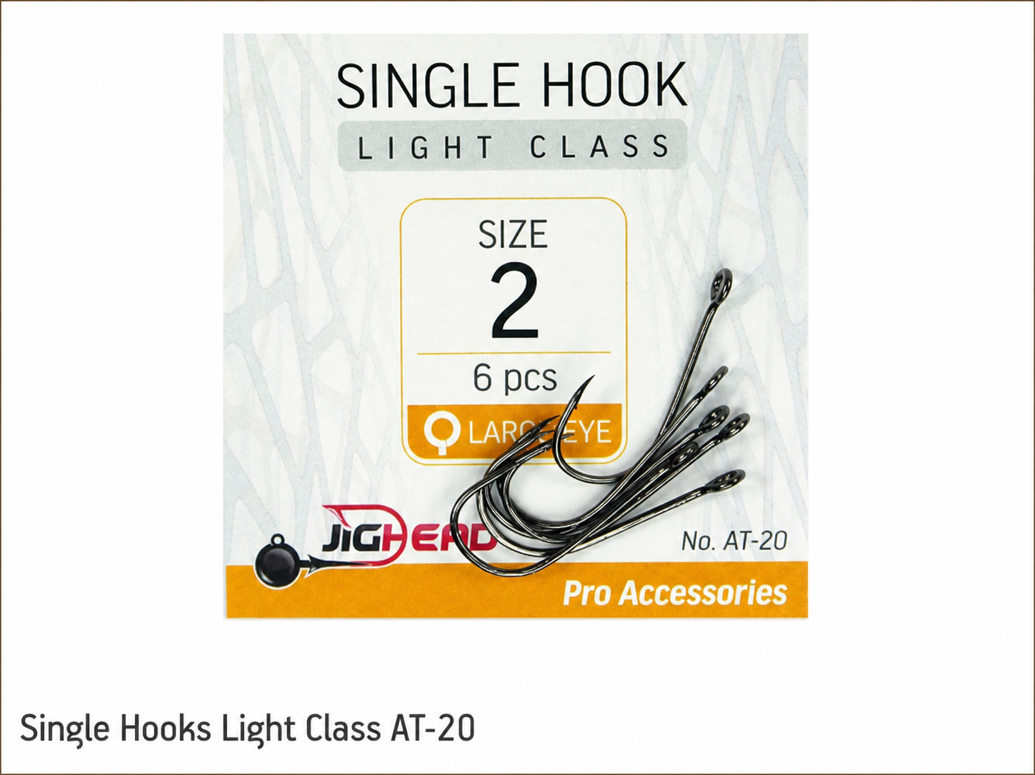 JigHead Single Hooks Light Class AT-20 maat #2, 6 stuks
