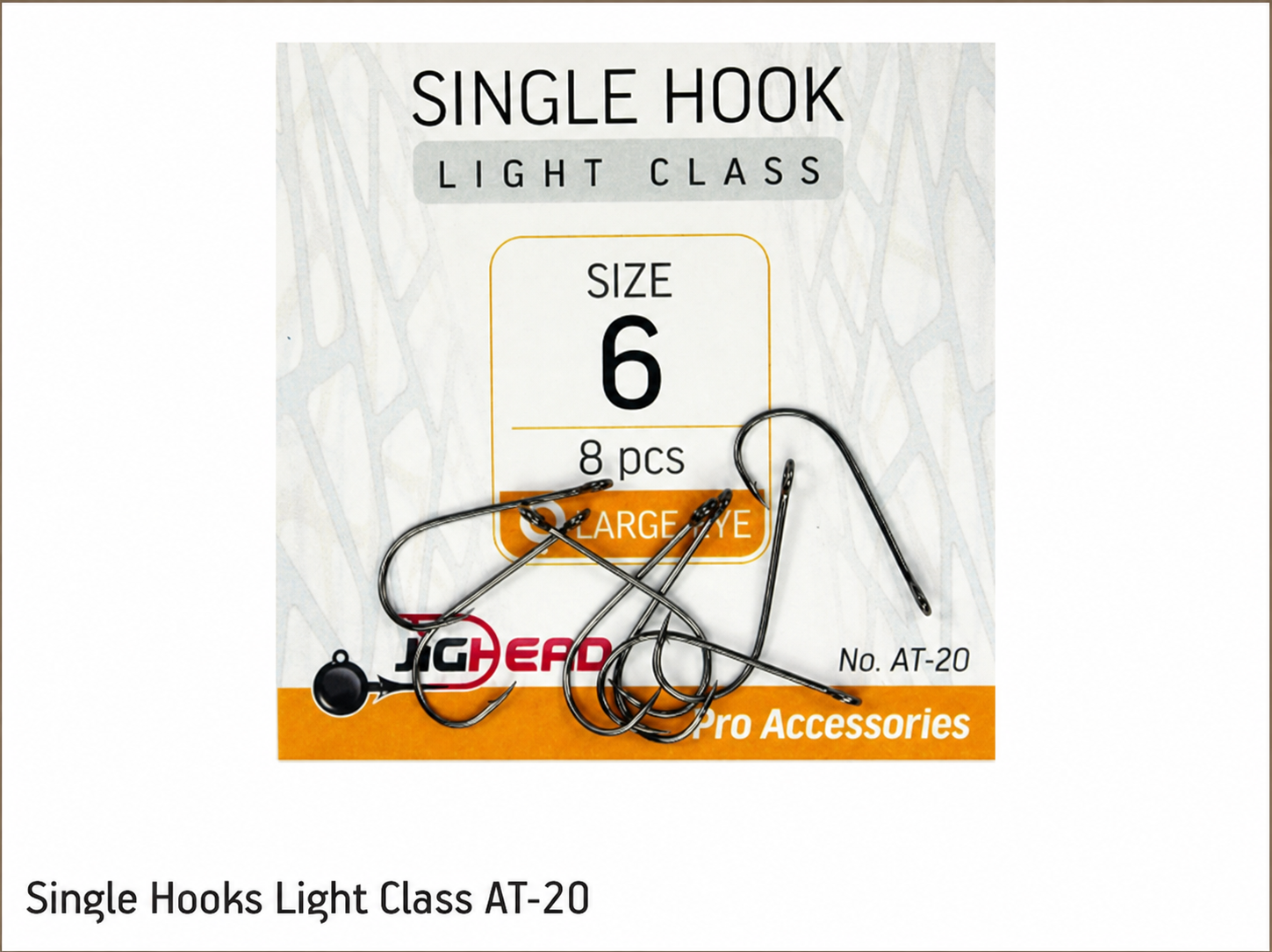 JigHead Single Hooks Light Class AT-20 maat #6, 8 stuks