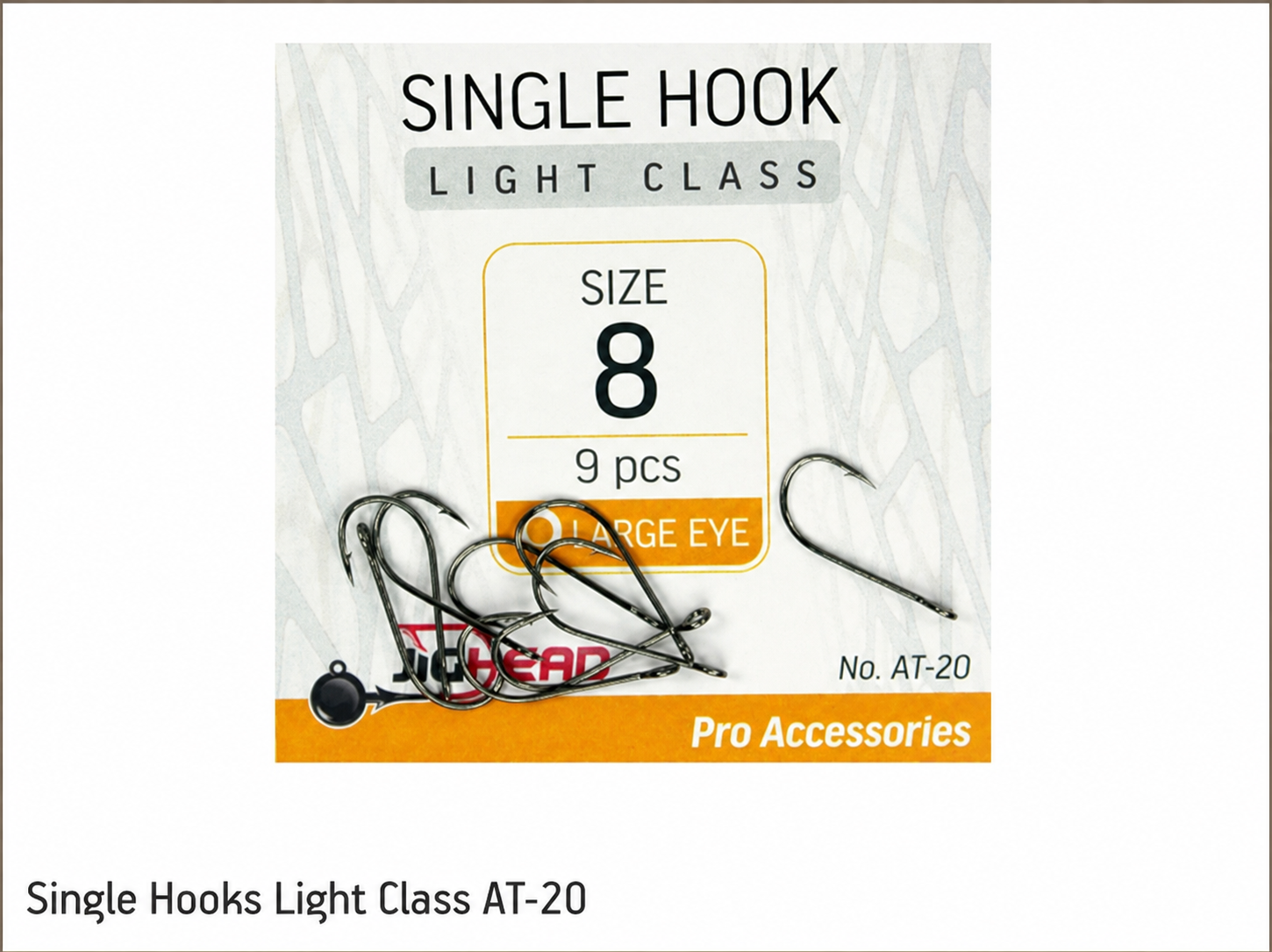 JigHead Single Hooks Light Class AT-20 maat #8, 9 stuks