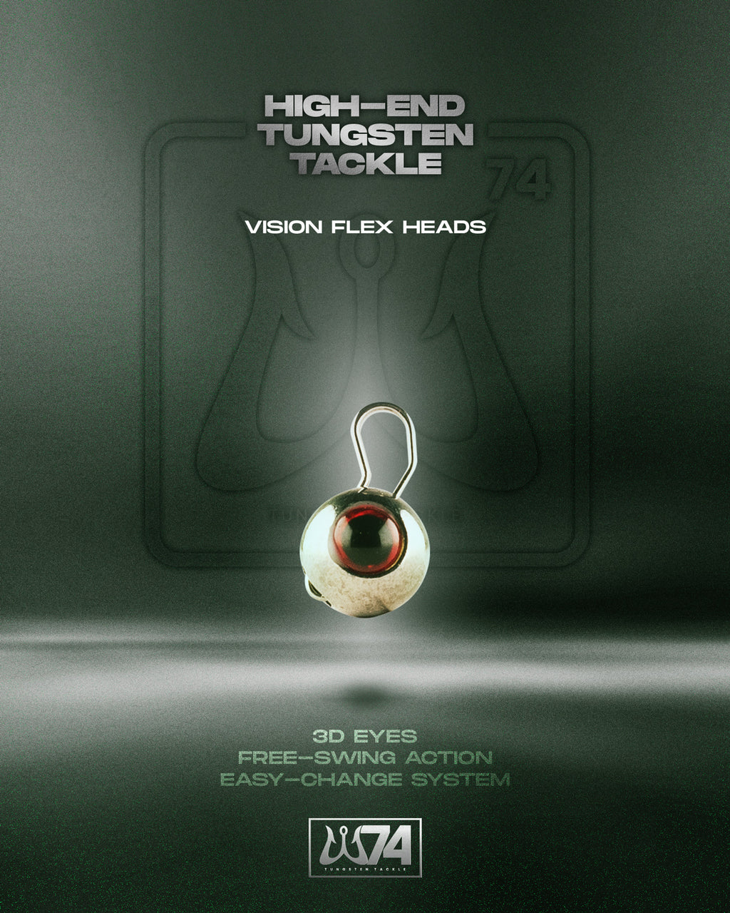 W74 Tungsten Vision Flex Head - Red Eyes (2pcs)