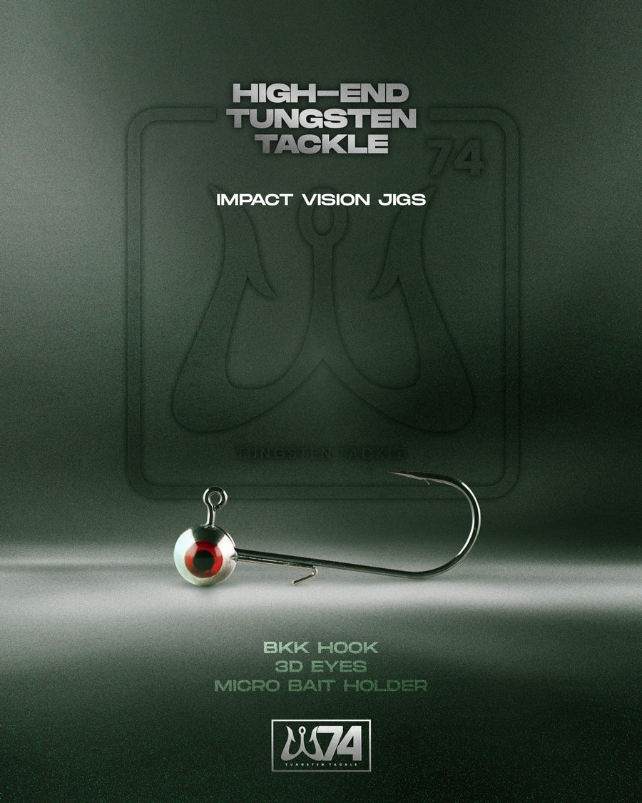 W74 Tungsten Impact Vision Jigs (3 pcs) - Red Eyes