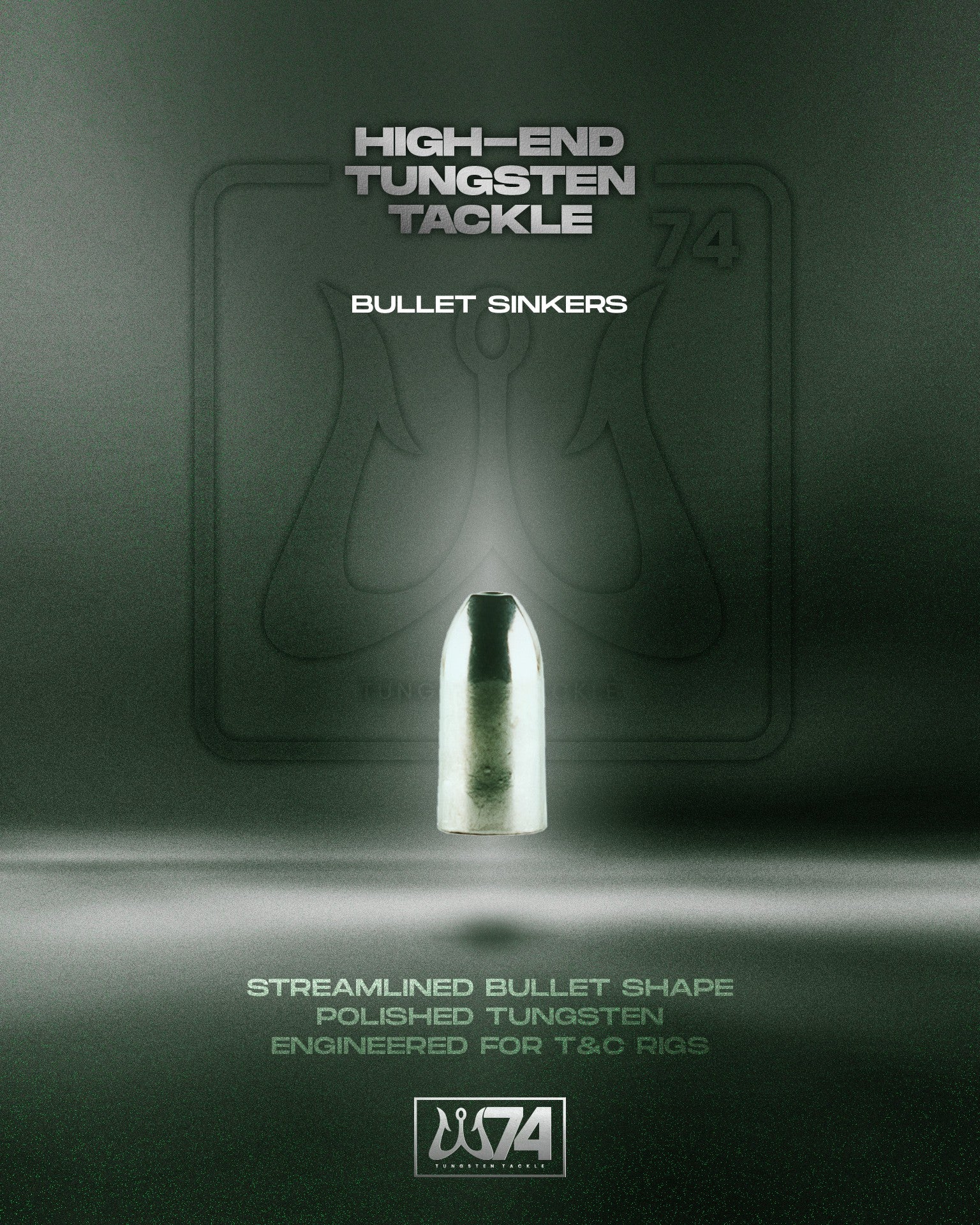 W74 Tungsten Bullet Sinkers (2pcs)